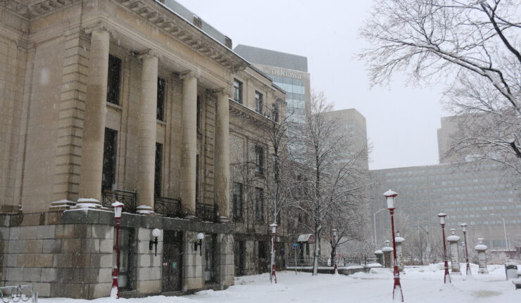 Campus in the winter