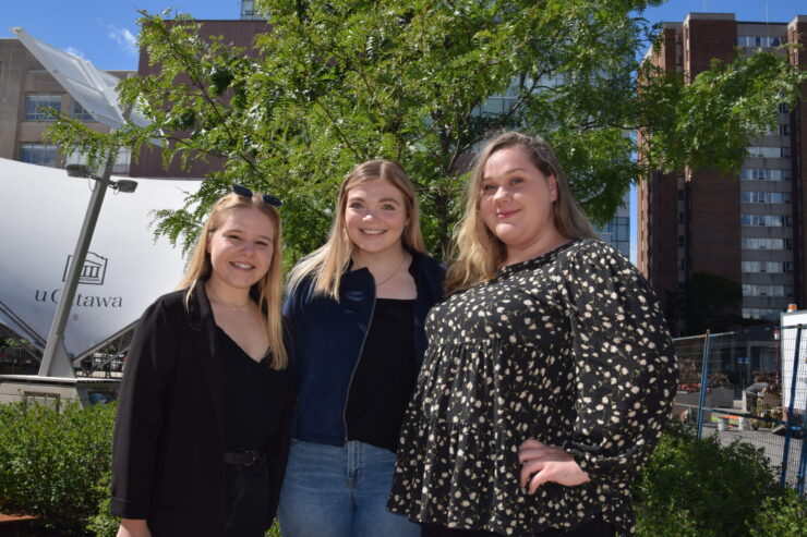 From left to right, Kora Uveitis, Alexis Snell and Coreena Ethridge