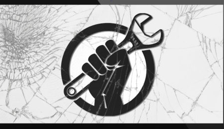 graphic of a hand holding a wrench