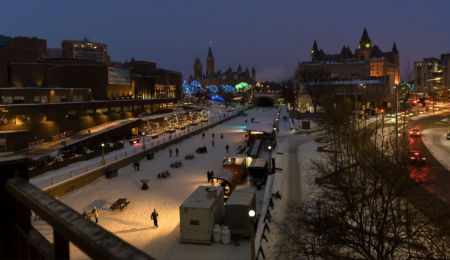 The Rideau Canal at night