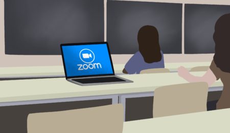 Zoom open on a laptop