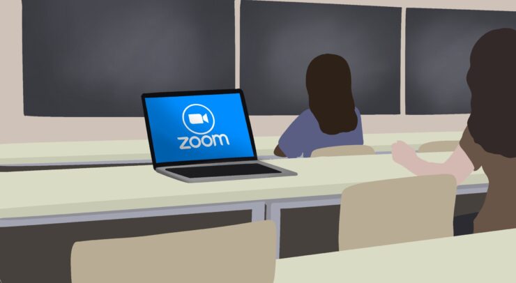 Zoom open on a laptop