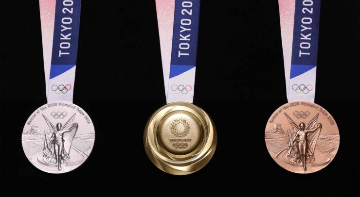 Gold, silver and bronze medals