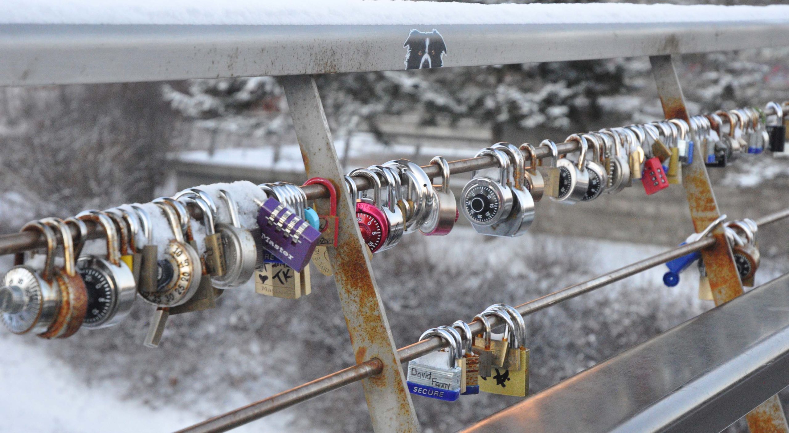 The locks on Somerset bridge