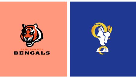 The Rams and Bengals logos
