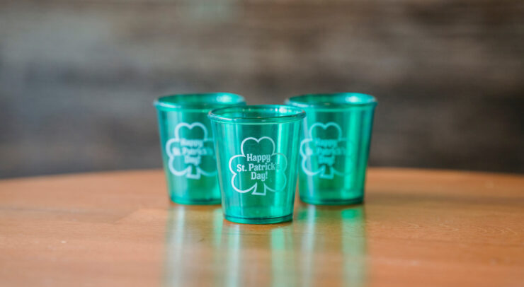 Green shot glasses