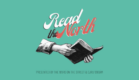 Read the North podcast cover (hand holding open book, title above it)