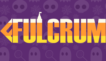 Halloween-themed Fulcrum logo