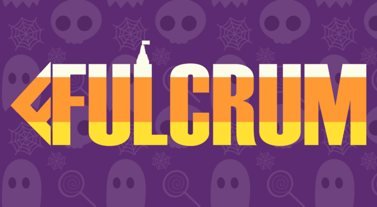 Halloween-themed Fulcrum logo