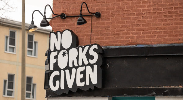 Sign outside No Forks Given