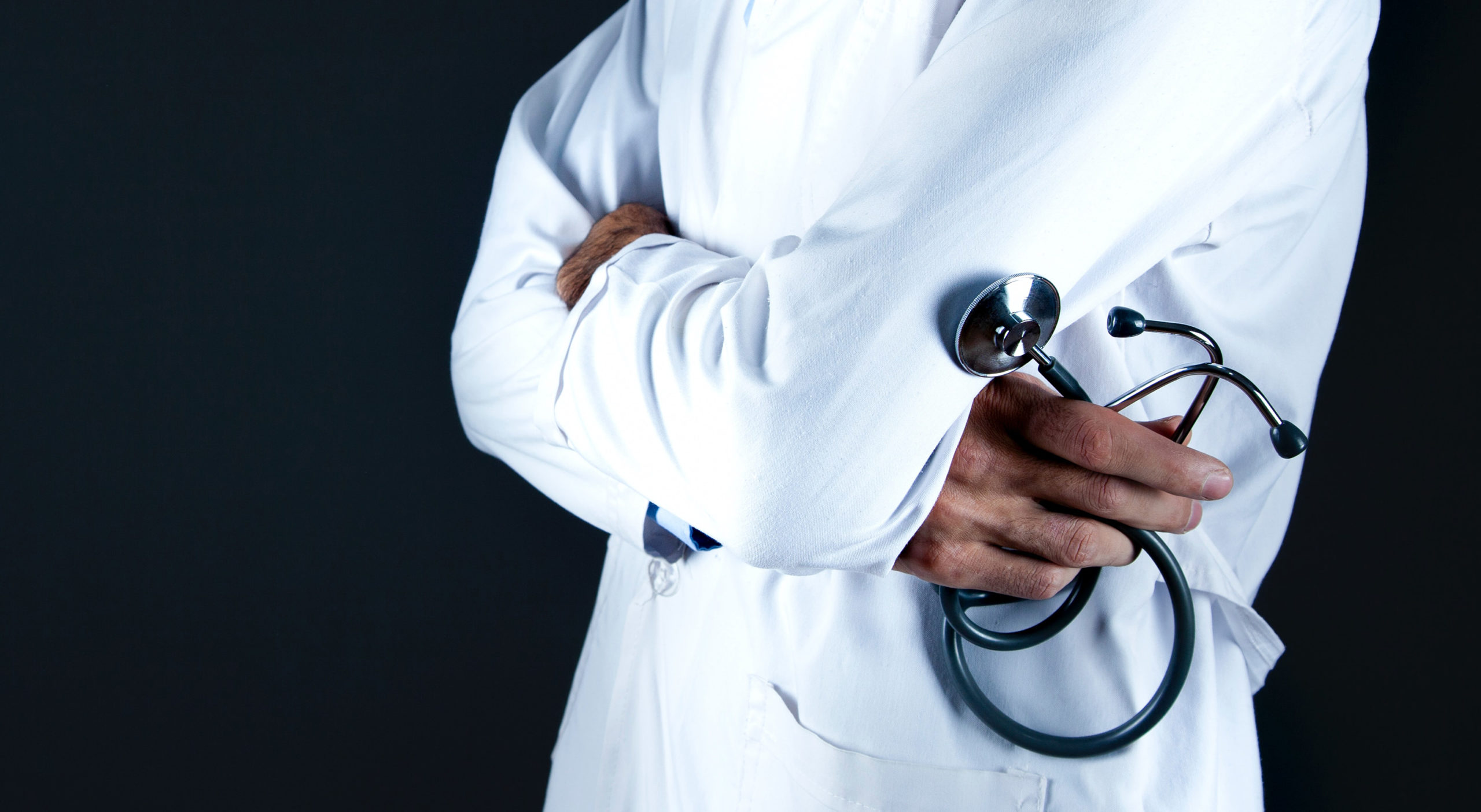 Doctor holding stethoscope