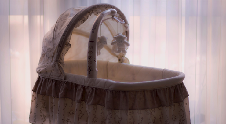 Empty baby cradle