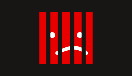 Frowning Netflix profile photo in jail.