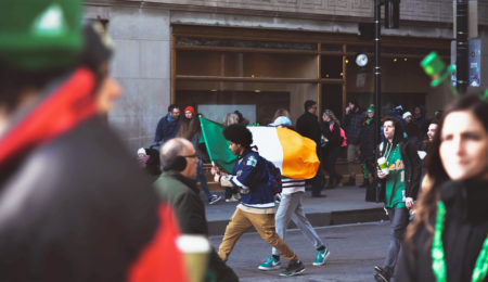 Image from a St. Patrick's Day parade