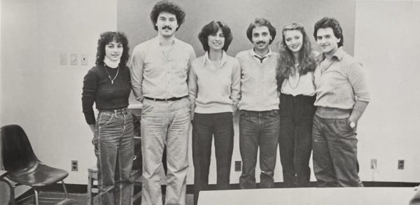 Six U of O students from the Italian Club during the year 1979-1980 standing together