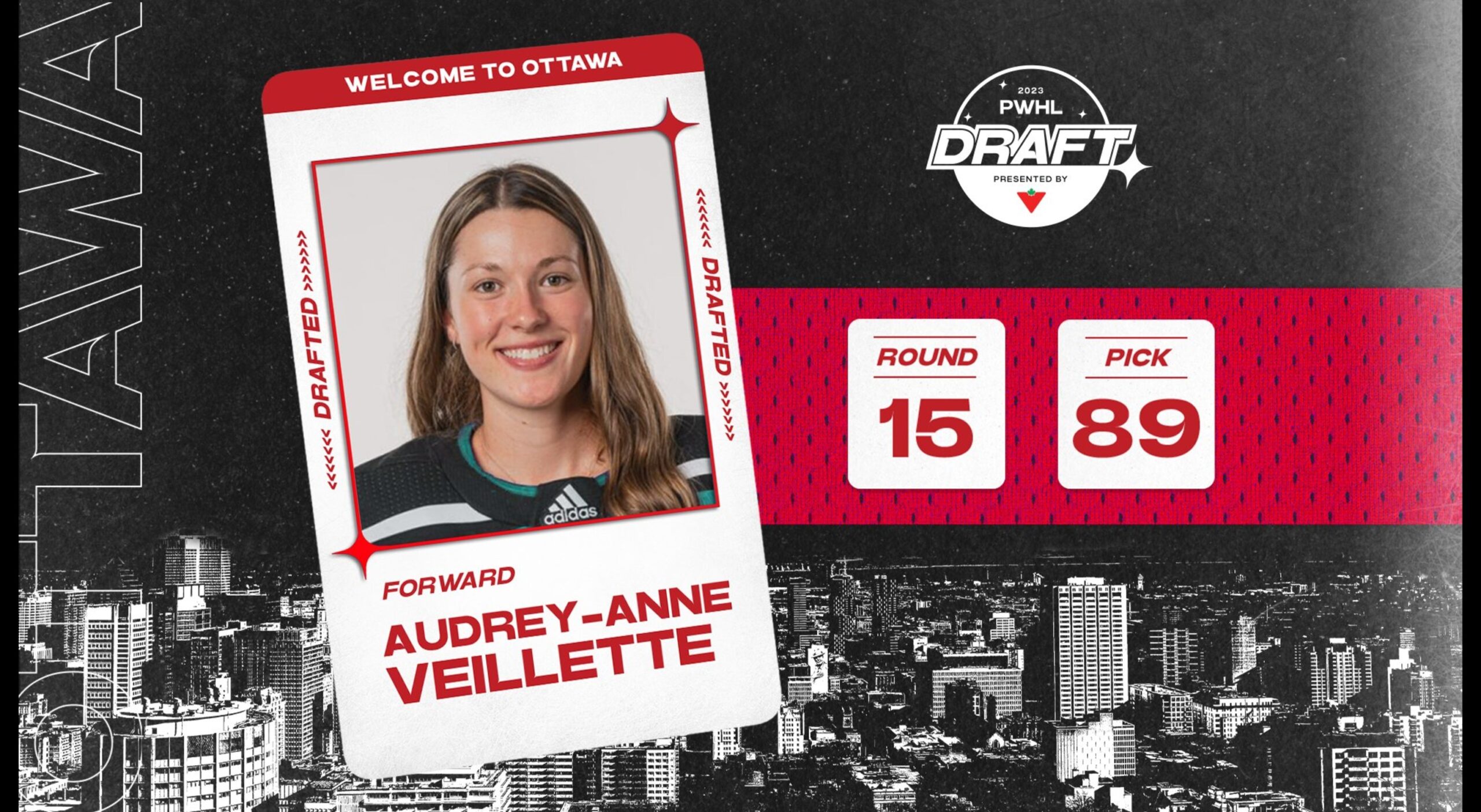Veillette draft announcement on twitter