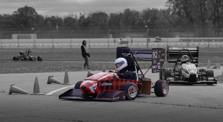 Formula uOttawa car during endurance race