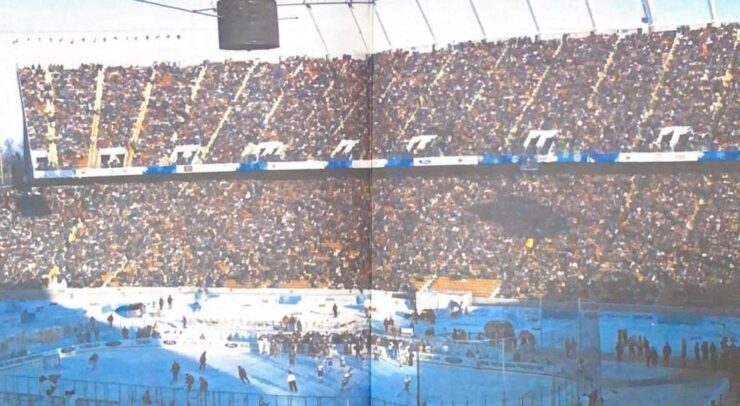 view of the outdoor game from the stands