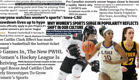 headlines about women's sports graphic