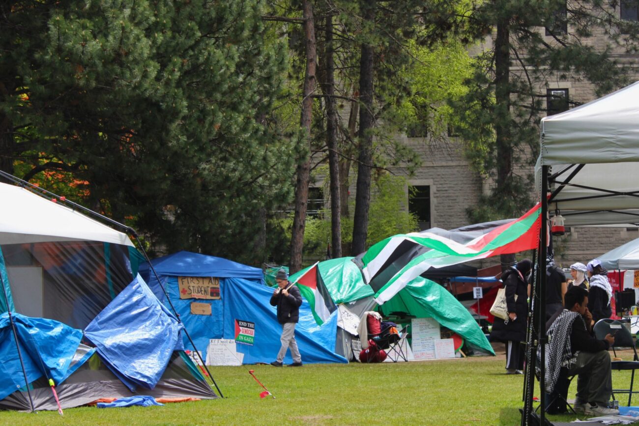 protest tents
