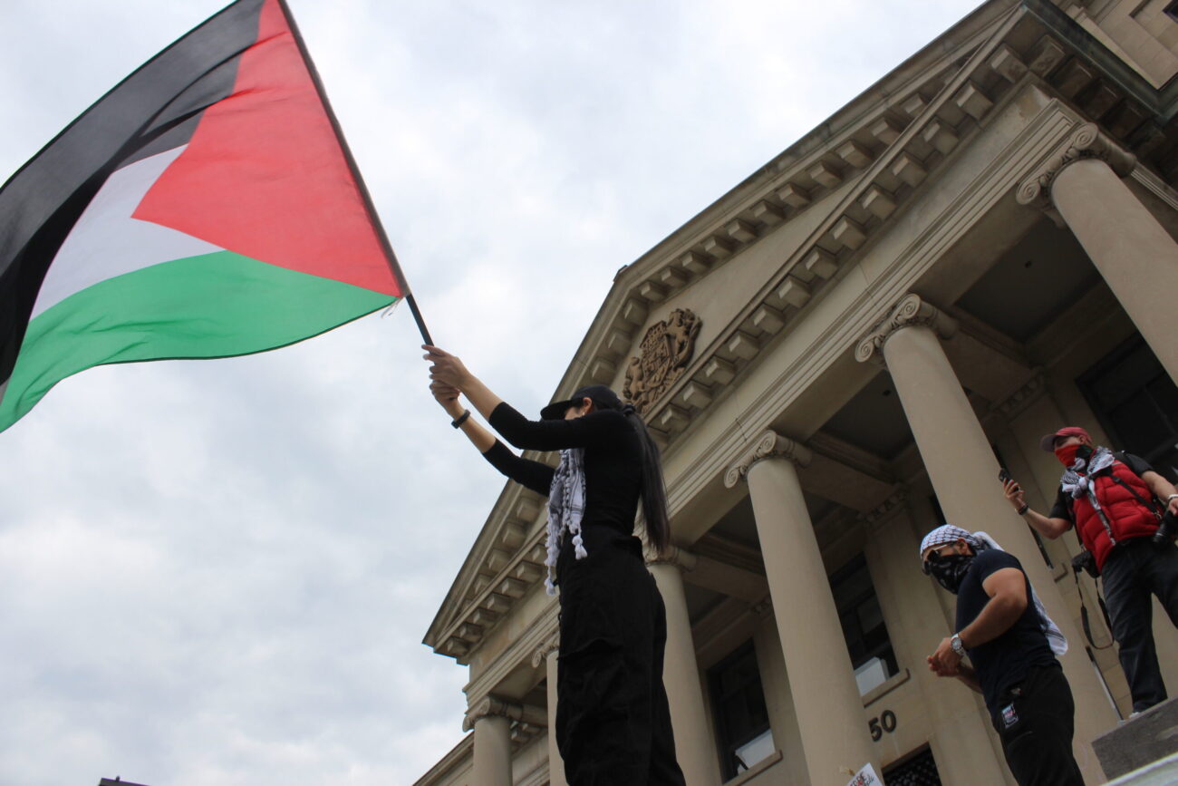 flag waving