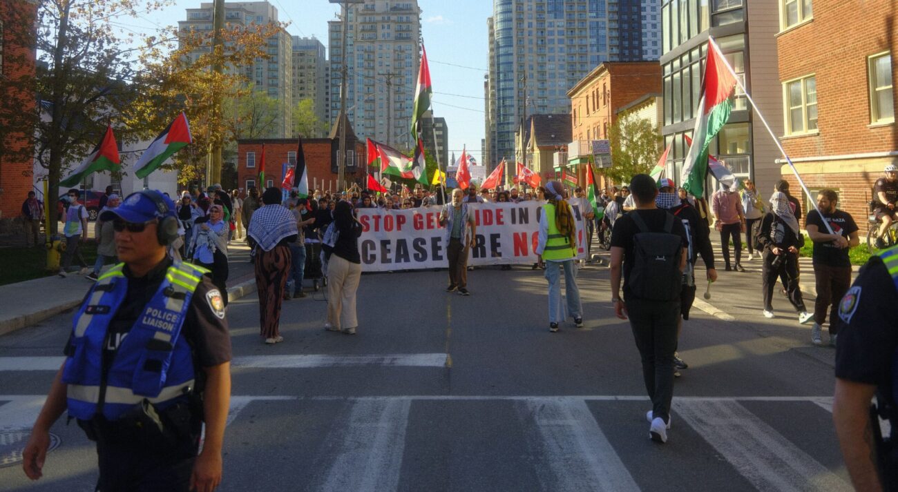 Protest on Cumberland Street