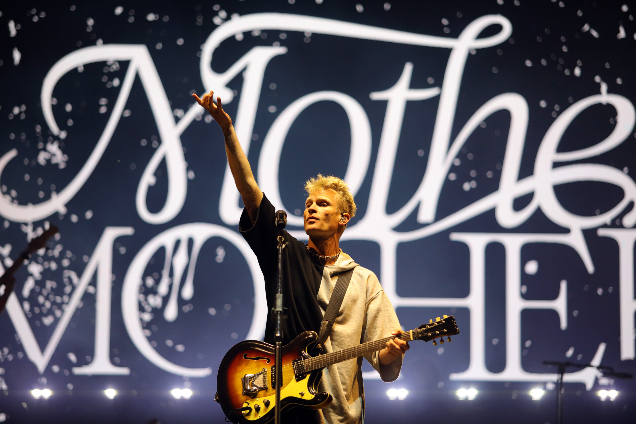 Ryan Guldemond of Mother Mother on the RBC Stage as the 30th anniversary of the Ottawa music festival, RBC Bluesfest, gets underway on the grounds of the Canadian War Museum at LeBreton Flats. Photo: Wayne Cuddington/RBC