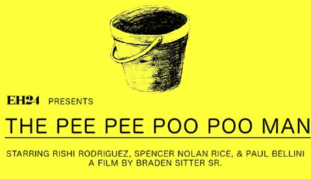 A poster of The Pee Pee Poo Poo Man, presented by ByTowne Cinema