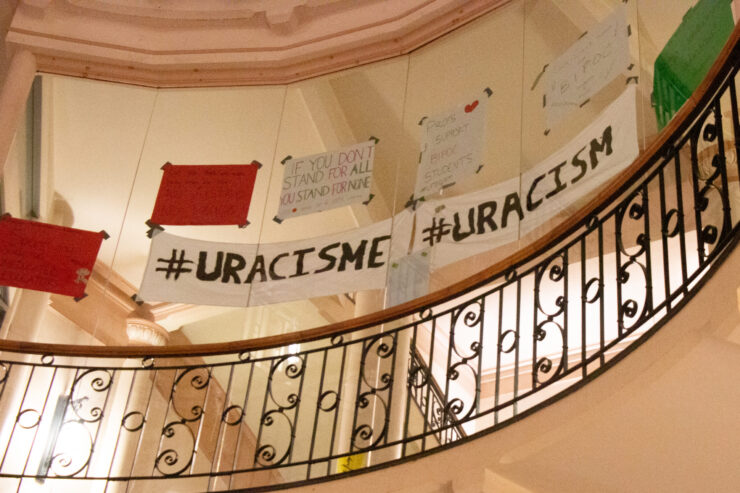 racism protest at tabaret hall