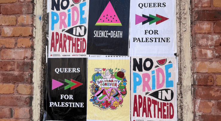 An image displaying several posters about Queer resistance.
