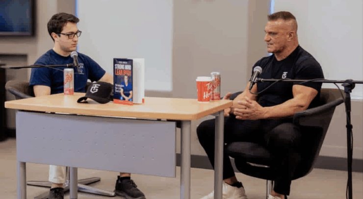 Sitting down for podcast